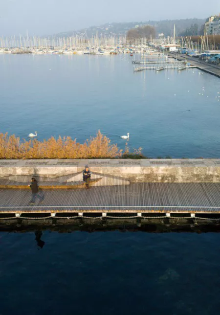 MIDarchitecture - Récompense - Prix Iron au A' Design Award - Projet d'aménagement de la jetée du Jet d'eau de Genève